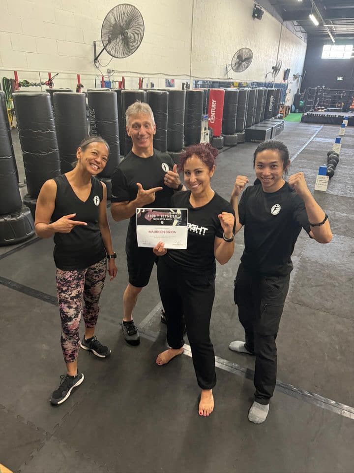 Maureen is the Fighter of the month at Fight Fitness, a gym in Markham